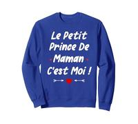Enfant Petit garçon Humour Prince de Maman Sweatshirt, Unisexe pour Adultes, Bleu Royal, XL