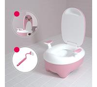 Enfant pot formation toilette Portable enfant en bas âge siège de toilette confortable bébé pot chaise de formation pour tout-petit garçons filles intérieur extérieur(Rose)