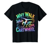 Enfant Pourquoi marcher quand vous pouvez faire du tumbling Gymnastics Girls T-Shirt