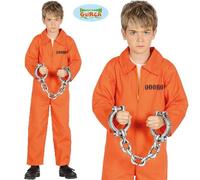 Enfant Prisonnier Déguisement Costume Garçons Prisonnière Orange Fg