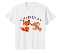 Enfant Pyjama de nuit amusant lapin et renard Best Friends T-Shirt