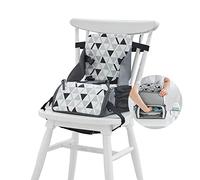 Enfant Réhausseur Coussin de Siège Chaise Haute avec Boucle de Sécurité, Siège de chaise haute pliable pour bébé, Confortable Coussins pour Repas Voyage de Bébé Bambin Tout-Petit (Triangle)