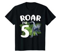 Enfant Roar Dinosaur J'Ai 5 Ans, Mon garçon d'anniversaire est de Retour à l'école T-Shirt
