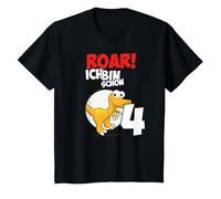 Enfant Roar Velociraptor 4 Ans Anniversaire garçon 4 Ans T-Shirt