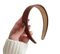 Enfant Rouge Women's Solid Color Wide Edge Versatile Accessory Serrage (Brown, One Size)