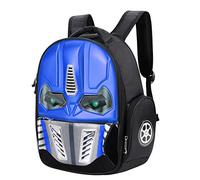 Enfant Sac à Dos Cartable Scolaire Robot Voiture 3D Sac Cartable Maternelle Crèche Fille Garcon Imperméable Sac d'Ecole Etudiant avec LED Grande Capacité Backpack Voyage Quotidien 5-10 Ans