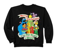 Enfant Sesame Street Bert Ernie Elmo Abby Sapin de Noël pour Enfants Sweatshirt