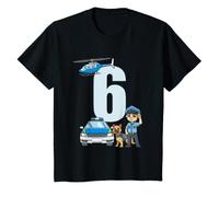 Enfant Sixième anniversaire Police 6 ans garçon fille T-Shirt