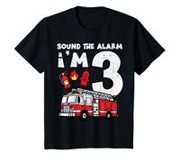 Enfant Sound The Alarm Im 3 Camion de Pompier 3ème Anniversaire pour garçons T-Shirt