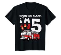 Enfant Sound The Alarm Im 5 Camion de Pompier pour 5e Anniversaire T-Shirt