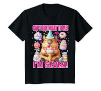 Enfant T-Shirt Capybara 7ème Anniversaire « Capy Birthday to Me ! I'm Seven ! » T-Shirt