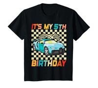 Enfant Tee-shirt 5ème anniversaire garçon course automobile 5 ans anniversaire T-Shirt
