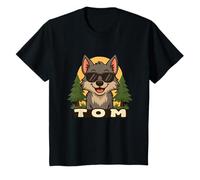 Enfant Tom - Design Loup avec Prénom pour Garçons T-Shirt