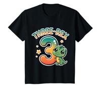 Enfant Trois Rex drôle 3ème Anniversaire Dinosaure Mignon garçons Filles T-Shirt