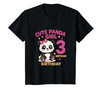 Enfant Troisième Anniversaire de Fille Panda Mignon T-Shirt