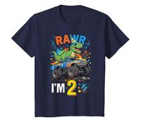 Enfant Two Rex Dinosaure T-Rex Boy 2ème Anniversaire 2 Ans T-Shirt