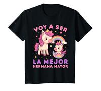 Enfant Voy a Ser la Mejor Hermana Mayor Anuncio del Bebé, Unicornio T-Shirt