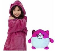 Enfant Wearable Robe Couvertures Polaire en Peluche à Manches Hiver Huggle Pets Chaud Sweat à Capuche Robe de Chambre Rose Rouge