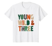 Enfant Young Wild & Three Cute, 3e anniversaire, enfant sauvage, troisième anniversaire T-Shirt