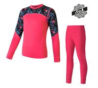 Enfantin ensemble SENSOR Mérinos Impressionner magenta / fleuri 150