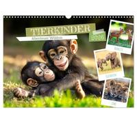 ENFANTS ANIMAUX Aventure sauvage, Version française (Calendrier mural 2026 DIN A3 portrait), Calendrier CALVENDO mensuel
