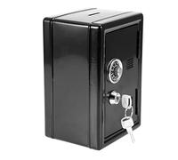 Enfants Apprenant Jouet Tirelire Mot de Passe économie D'argent Coffre-fort Style Cadeau avec 2 Clés (Noir)