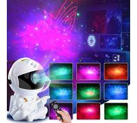 Enfants Astronaute Veilleuse LED Ciel étoilé Lampe projecteur Veilleuse étoilée Lampe de projection Fête Chambre à coucher Décoration chambre d'enfant, Astronaute avec guitare, Blanc