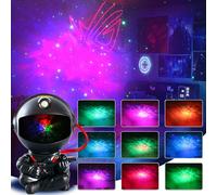 Enfants Astronaute Veilleuse LED Ciel étoilé Lampe projecteur Veilleuse étoilée Lampe de projection Fête Chambre Enfants Décoration, Astronaute avec Guitare, Noir