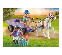 Playmobil Jeu 71496 Enfants avec calèche et poney – Horses of Waterfall – Dès 4 ans