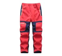 Enfants bébé garçons Filles Patchwork Pantalons de Ski Costume Poche épaissir Chaud Pantalon Pantalon Pantalon de Ski régulier Pantalons décontractés Jeune Garçon