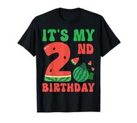 Enfants c'est mon 2e anniversaire de pastèque d'amant d'été T-Shirt