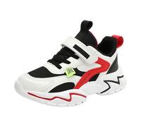 Enfants Chaussettes Autumn and Winter Mesh Breathable Adjustable Shoelaces Medium and Large Children's Casual Sports Shoes Chaussettes pour Femmes (Red, 35 Big Kids)