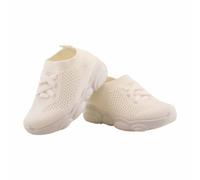 Enfants Chaussure Filles Plate-Forme Chaussure en Mesh Respirant à Enfiler Léger Antidérapant Classic Chaussures Garçon Fille Couleur Unie Première Pas Doux Pieds Confortable Sneakers (White, 25)