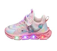Enfants Chaussures de Sport avec lumières Respirant Princesse léger éclairage décontracté Enfants jusqu'à Chaussures de Nuit lumière Fille Rose Bout Fermé Fille Argent Bout Fille Métallique Automne