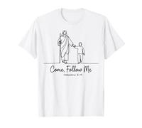 Enfants chrétiens : Jésus, Viens et suis-Moi Matthieu 4:19 Communion T-Shirt
