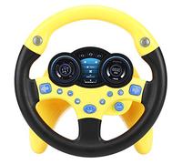 Enfants Co-conducteur Volant Voiture Jouet avec Musique et Lumière Pretend Drive Jouets Éducatifs Musical pour Enfant Apprendre Conducteur(Jaune)