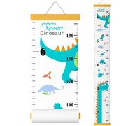 Enfants Croissance Toise,Outivity Pendaison Règle de Hauteur Enfant Tableau de Croissance Murale Règle, Amovible Toile et Bois Règle de Mesure Pour Enfants Chambre d'Enfants Décor (Dinosaure)