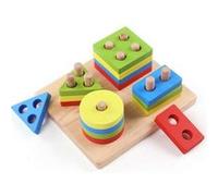 Enfants D'Apprentissage en Bois Bébé Geometry Jouets Éducatifs Puzzle Puzzle Iq 3D pour les Enfants Jmpl031 G