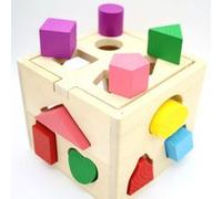 Enfants d'apprentissage en bois bébé Geometry Jouets éducatifs Puzzle Puzzle IQ 3D pour les enfants Pealer1636 G