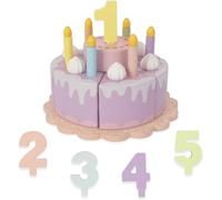 Enfants de 1 à 3 Ans Faisant Semblant de Jouer avec de la Nourriture, des Bougies et des Chiffres en Bois Faux gâteau d'anniversaire, Tea Party Apprendre Cuisine Enfants Cadeaux Jouets