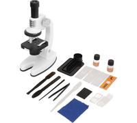 Enfants débutants Microscope Science Kit portable 200x - 1200x pour les élèves Home School Laboratory Blanc