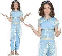 Enfants Désert Déguisement Princesse Enfants Filles Arabe Costume Bleu Neuf Fg
