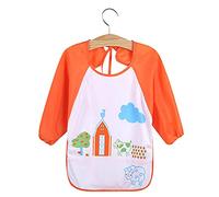 ENFANTS Dessin animé mignon bébé Toddler étanche à manches longues Bavoirs nourrir Smock Tablier