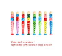 Enfants En Bois Maison Petite Enfance Développement Du Cerveau Instrument De Musique Cadeaux Drôles Piccolo Couleur Aléatoire Jouet Éducatif