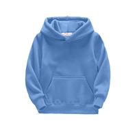 Enfants Enfant en Bas Âge Garçons Filles Solide À Manches Longues Patchwork À Capuche Épaissi Chaud Sweat Pull Blouse Hauts Tenues Vêtements (A 4-5 Years)