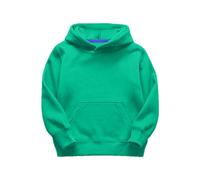 Enfants Enfant en Bas âge garçons Filles Solide Polaire à Manches Longues Patchwork à Capuche épaissi Chaud Sweat Pull Chemisier Hauts Tenues vêtements (Green, 6-7 Years)