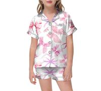 Enfants Ensembles de Pyjama Ensemble Kawaii Unisexe Confortable et Doux Manche Courte Top Short 2 Pièces Pyjashort Vêtement Petite Fille pour Tout-Petit Bébé