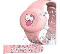 Enfants Étanche pour Bracelet Airtag: WUZUN Mignon Dessin Animé Réglable Caché pour Apple Air Tag Holder, Étui en Silicone Souple Anti-Perte GPS Tracker Strap pour Tout-Petit (Chat)
