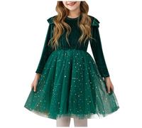 Enfants Fille Robe de Princesse en Dentelle avec Bowknot Demoiselle d'honneur Robe de Soirée Mariage Tulle Robes Filles Chic Et Elegant de Première Communion Anniversaire Fête Photographie 5-12 Ans