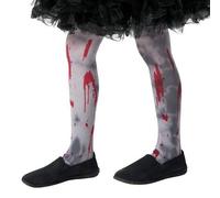 Smiffys Collants zombie sale, enfant, Gris, avec éclaboussure de sang, 6-12 ans